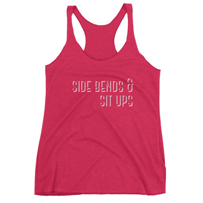 Side bends and sit ups women's tank top