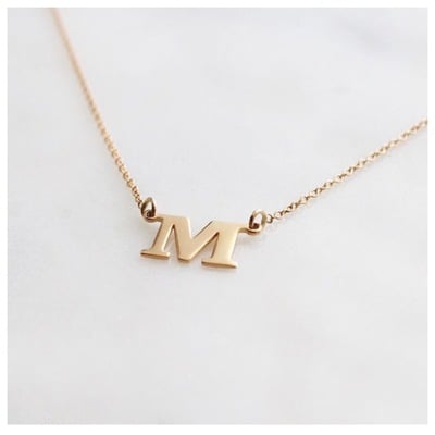 Initial Necklace (single letter)