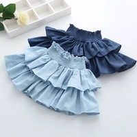 Denim Ruffle Skirt - Two Colors! - Thumbnail 1