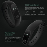 2017 Latest! Mi-Band Ver. 2 Time Display Touch Key Heart Rate Monitor Activity Tracker - Thumbnail 1