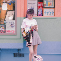 Gray Pleated Skirt - Thumbnail 2