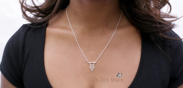 Triple Arrow Silver Necklace
