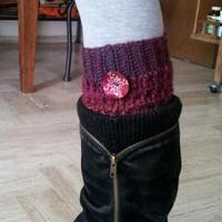 Crochet Boot Cuffs / Leg Warmers - Thumbnail 2