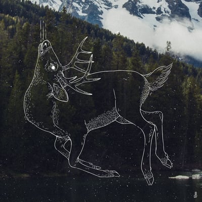 Eulogy for a deer - print