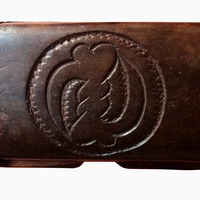 Vintage Hand carved Ghanaian Traditional Jewelry Box Pendant Box Necklace Box - Thumbnail 1