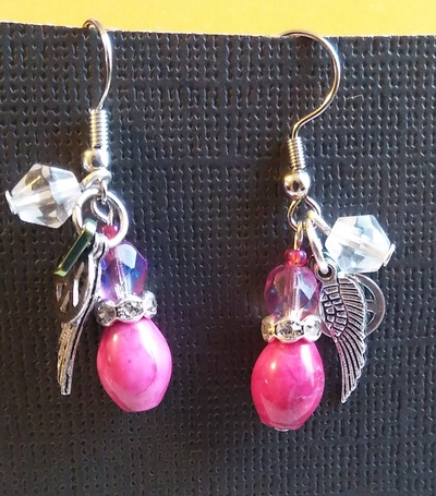 Extra Special Pink Marble Earrings