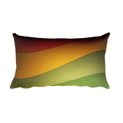 Rasta twirl rectangular pillow