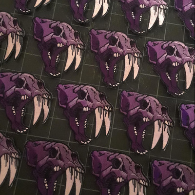 Saber tooth skull patch
