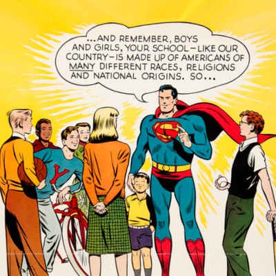 Superman all american - vintage poster print