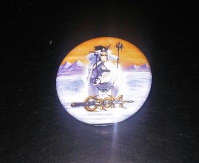Crom Polar Bear Maiden Button