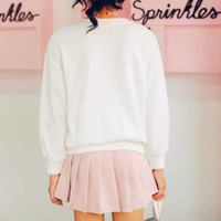 Sweet Lace up Heart Embroidered Sweatshirt - Thumbnail 2