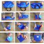 BLUE Color Multiple Use Fold-able Travel Bag Good for Shopping & Daily Use Bag - Thumbnail 3