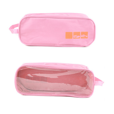 Pink color shoe bag easy convenient use good for travel exercise gym use