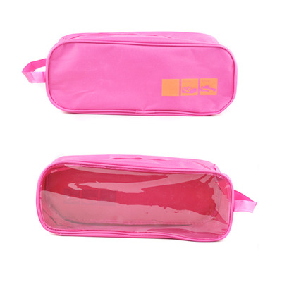 Hot pink color shoe bag easy convenient use good for travel exercise gym use