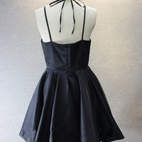 Black Short Straps Homecoming Dresses, Short Prom Dress, Party Dresses - Thumbnail 1