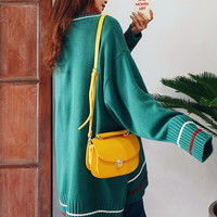 Retro Stripe Open Front Oversize Knitted Cardigan - Thumbnail 2