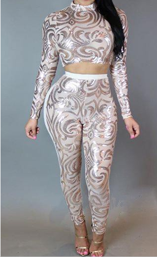 Supis 2 Piece Sequin Set Large Blush