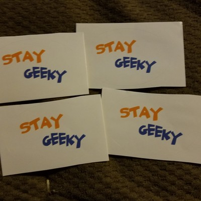 Stay geeky sticker 4-pack