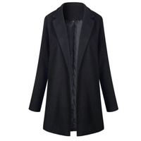 Krista Open Front Black Blazer - Thumbnail 4