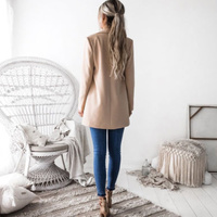 Krista Open Front Black Blazer - Thumbnail 3