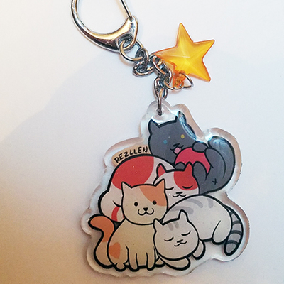 Neko atsume keychain