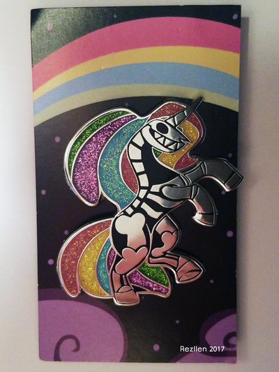 Silver Bone Unicorn Pin