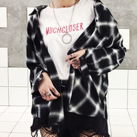 Vintage Long Sleeve Plaid Shirt - Thumbnail 1