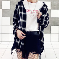 Vintage Long Sleeve Plaid Shirt - Thumbnail 2