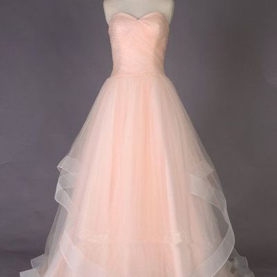 Gorgeous pink long tulle prom gown 2018, pink prom dress, party gowns - Thumbnail 3
