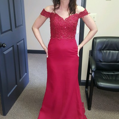 Elegant off-shoulder sweetheart long lace appliques beaded mermaid prom evening dresses formal gown p94