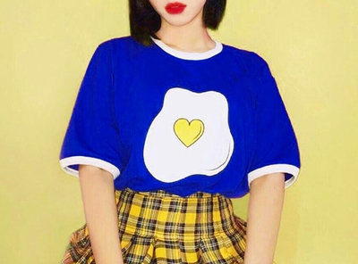 Heart Shape Poached Egg Tee