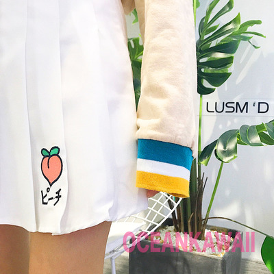 KAWAII FRUIT PLEATED SKIRT