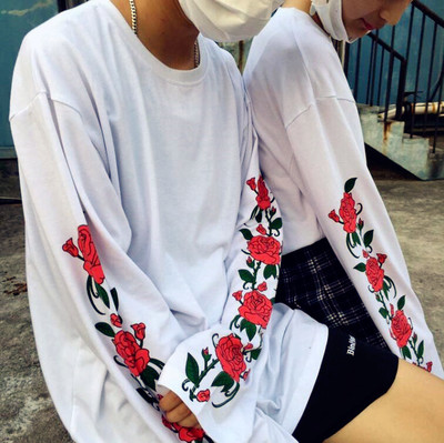 Rose Printed Long Sleeve T-shirt