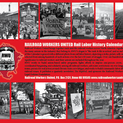 On sale: rail labor history calendar - 2018
