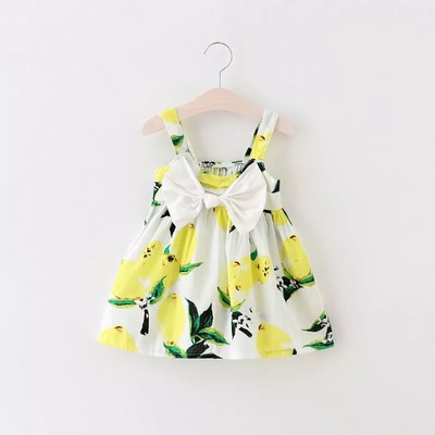 Yellow lemon lady dress