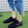 Lace Up Floral Embroidered Sneakers-3