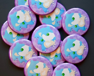 Melted Sonic 1.5" Pinback Button