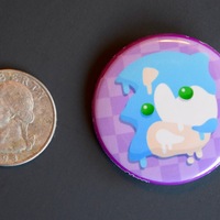 Melted Sonic 1.5" Pinback Button - Thumbnail 2