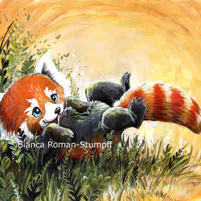 Adorable red panda print