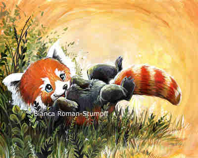Adorable Red Panda Print