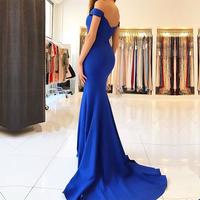 Royal Blue Mermaid Prom Dresses for Women - Thumbnail 2