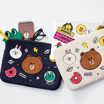 Cartoon pattern plush macbook 12 air pro 11 13 15 bag cover mb1207 - Thumbnail 2