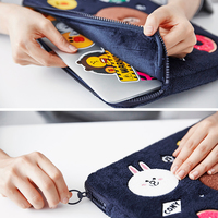 Cartoon Pattern Plush Macbook 12 Air Pro 11 13 15 Bag Cover MB1207 - Thumbnail 4