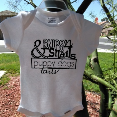 Puppy dog tails onesie