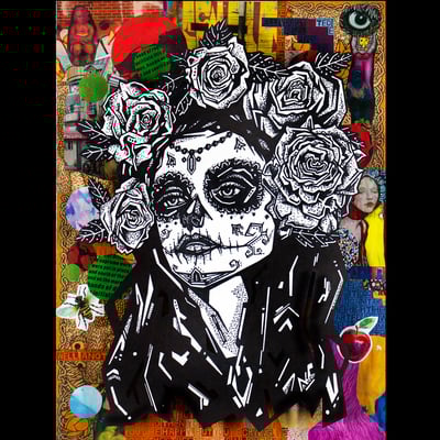 "mercedes" 12x16" print on wood