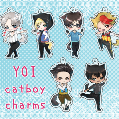 Yuri on ice catboy charms