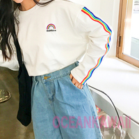 BLACK/WHITE RAINBOW SWEATER - Thumbnail 1