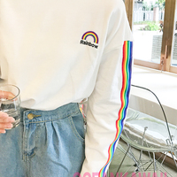 BLACK/WHITE RAINBOW SWEATER - Thumbnail 2