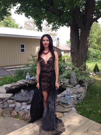 Sexy Black Sheath Organza Detachable Skirt Prom Dress Short Lace Prom Party Dresses E298