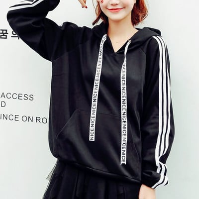 Harajuku striped hoodie sweatshirt